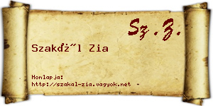 Szakál Zia névjegykártya